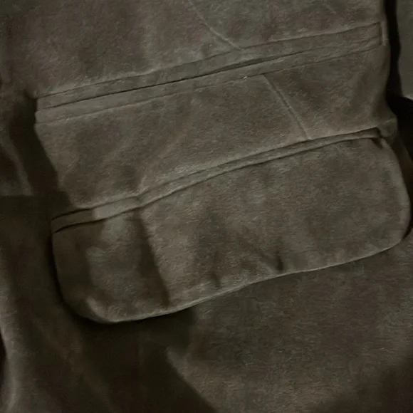 Free People Brown Bear BNWT 
Paper Cut Faux Suede Blazer Sz Large - Picture 11 of 15